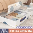【Mega】現代PVC印花防塵床底收納箱 小號(半透明床下收納 置物箱 衣物整理 玩具收納)