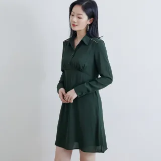 【SST&C.超值限定】綠色襯衫領洋裝8561812009