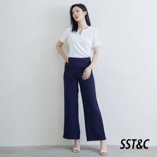 【SST&C 超值限定_CM】深藍色修身寬褲8231810003