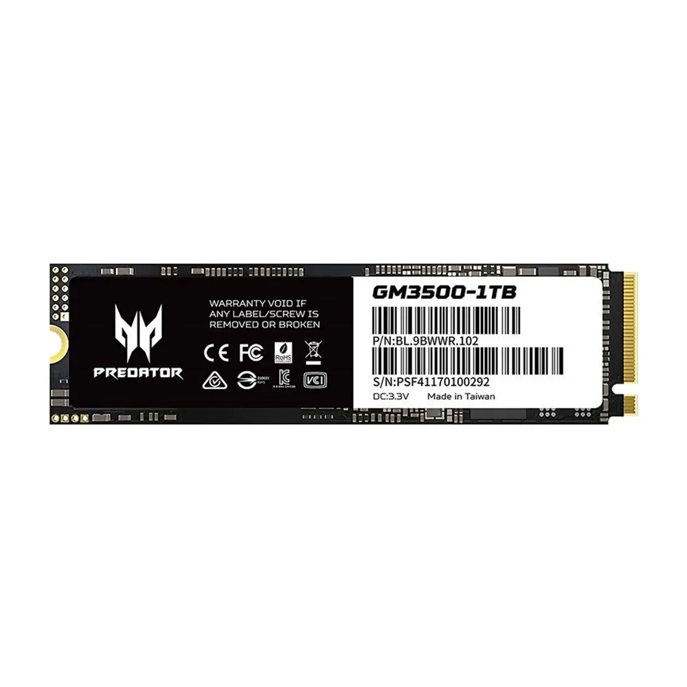 【Acer 宏碁】Predator GM3500 1TB M.2 2280 PCIe Gen3x4 SSD固態硬碟