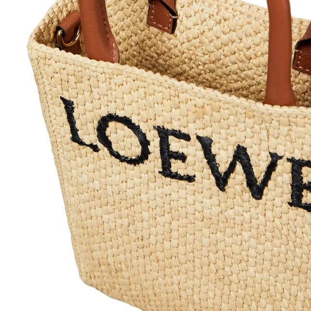 【LOEWE 羅威】Standard A5 Tote 草編 托特包 肩背包 斜背包 原色 黑色