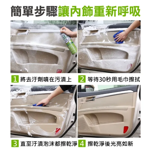 【kurumapop】汽車居家泡沫清潔劑650ml(多功能去汙劑/帶刷頭清潔劑)