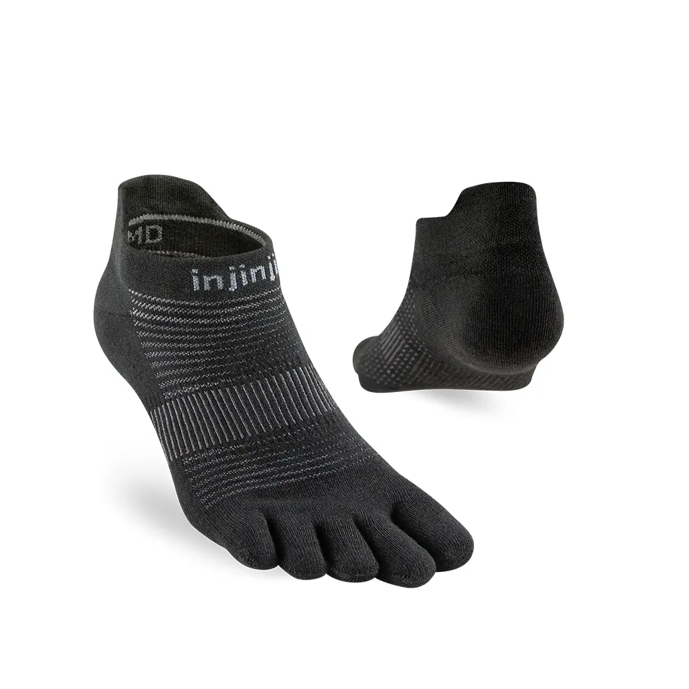 【Injinji】Run吸排五趾隱形襪NX[黑色]NAA16(標準款.五趾襪.隱形襪.慢跑襪.男女適用)