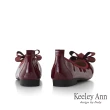 【Keeley Ann】牛漆皮平底縮口包鞋(酒紅色335568157)