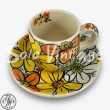 【SOLO 波蘭陶】Vena 波蘭陶 100ML 濃縮咖啡杯盤組 南國波斯菊系列
