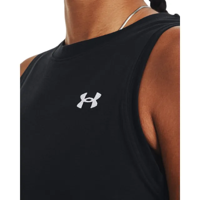 【UNDER ARMOUR】UA 女 Cotton Stretch 背心 _1376959-001(黑)