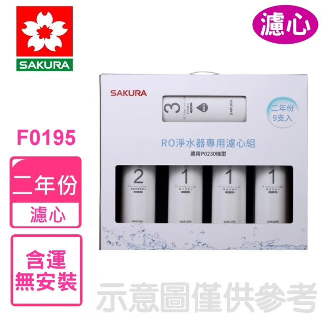 SAKURA 櫻花 二年份9入組FOR南部含RO膜適用P0230濾心(F0195)