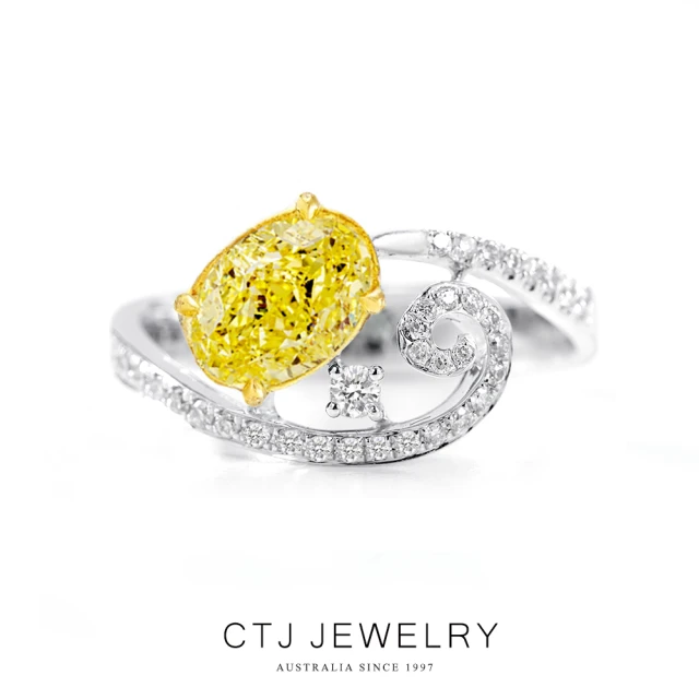 CTJ 70分 Fancy Yellow 9K金 黃彩鑽戒