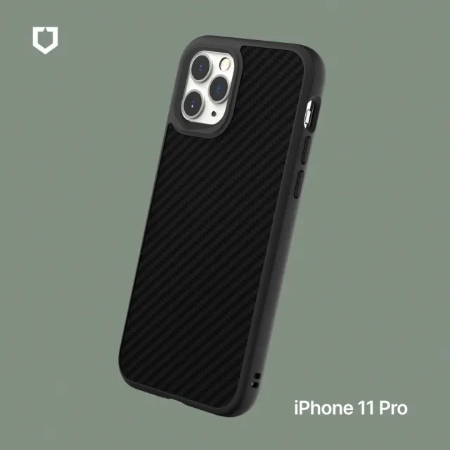 【RHINOSHIELD 犀牛盾】iPhone 11/11 Pro/11 Pro MAX SolidSuit 碳纖維紋路防摔背蓋手機保護殼-黑(原廠貨)