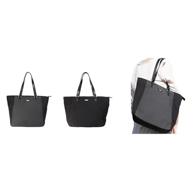 【SNOW.bagshop】雙11 托特包 大容量 可A4資料夾 購物袋 手提 防水杜邦抗刮尼龍布+100%牛皮革