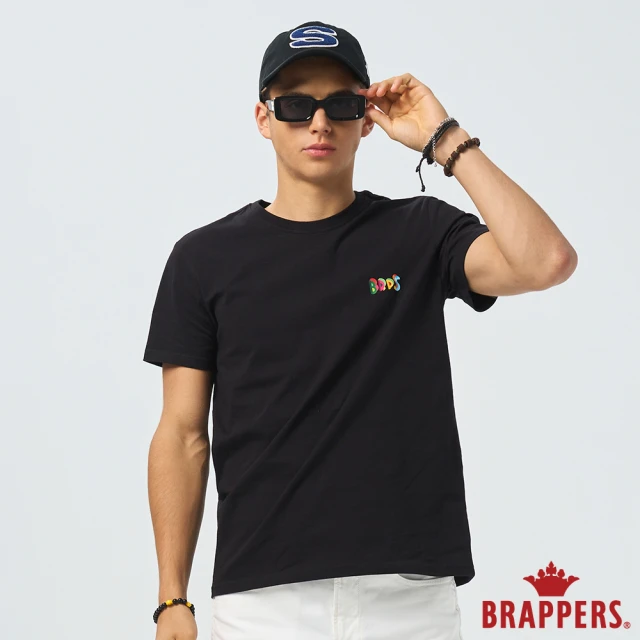 【BRAPPERS】男款 BRPS立體印花T恤(黑)