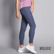 【Mollifix 瑪莉菲絲】前交叉高腰包覆訓練動塑褲、瑜珈服、Legging(深灰藍)