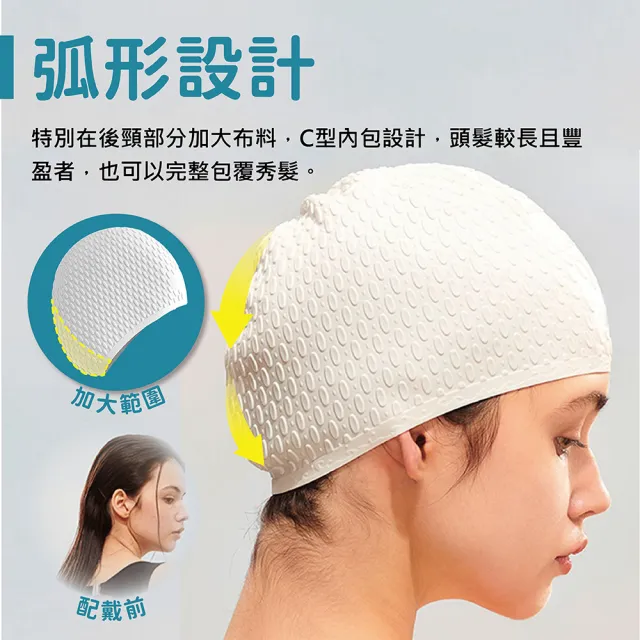 【SWIMFLOW】成人款 3D立體矽膠泳帽 多款可選(泳帽 PU 戲水 游泳 玩水 游泳用品)