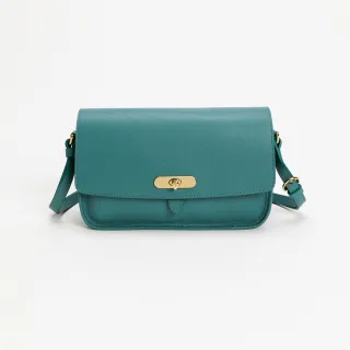 【ZODENCE 佐登司】RENEE進口真皮水滴釦長型斜背包(湖綠)