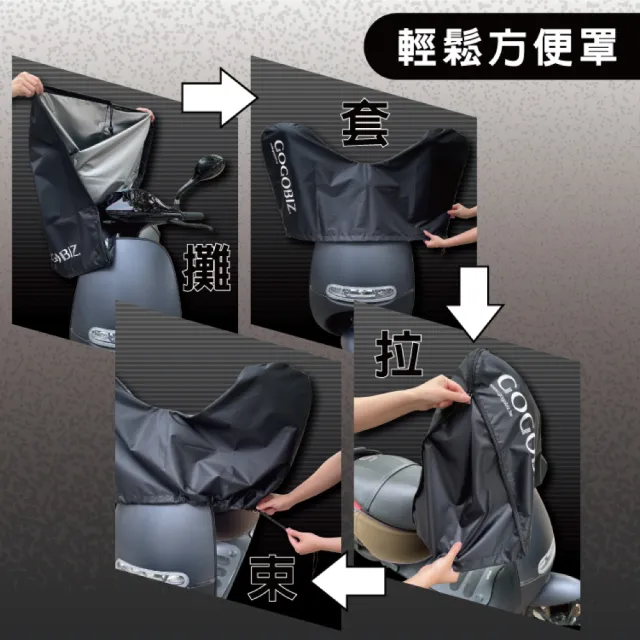 【GOGOBIZ】機車龍頭防塵罩 拉鍊款 適用50CC-150CC機車 防塵 防曬 防水(龍頭罩 遮陽罩 保護罩 車頭罩)