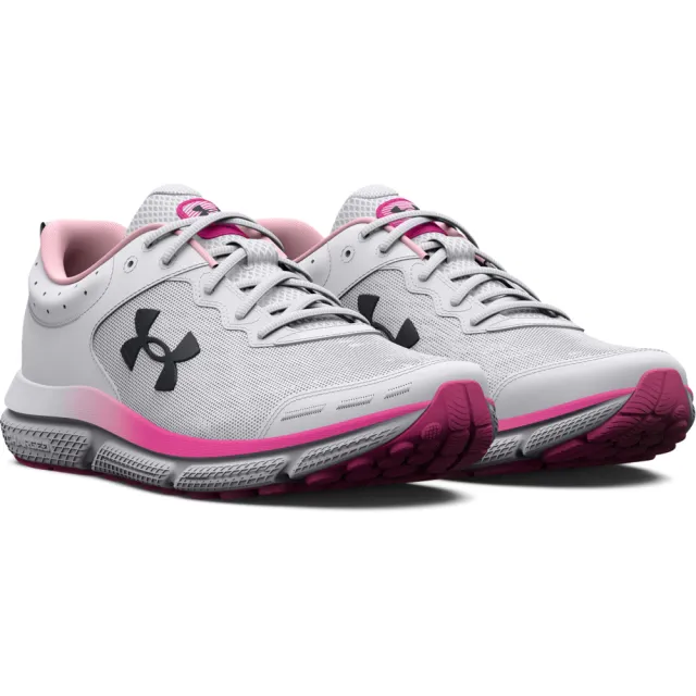 【UNDER ARMOUR】UA 女 Charged Assert 10慢跑鞋 運動鞋_3026179-102(白)