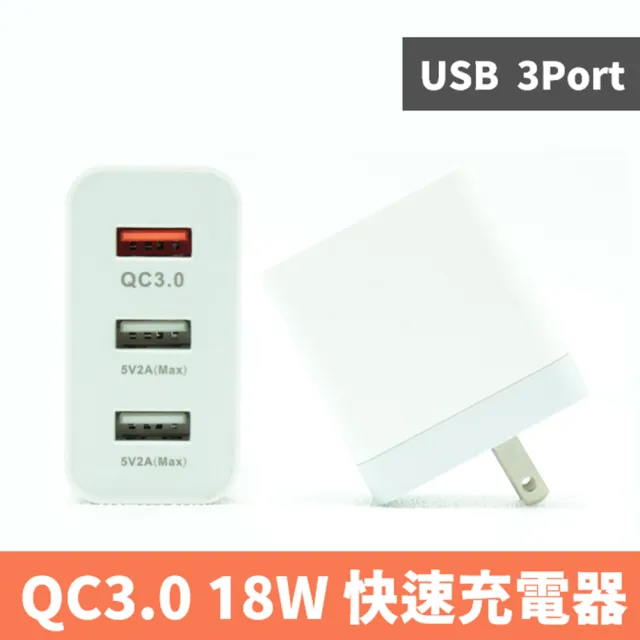 【iMax】QC3.0 18W 3孔USB 快速充電器