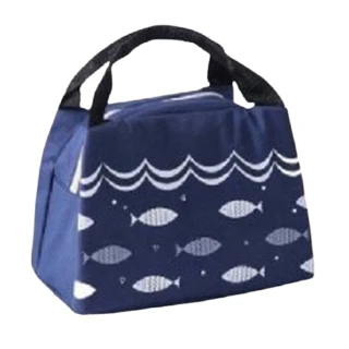【PS Mall】魚兒圖案便當袋 防潑水 保溫保冷袋 野餐袋 收納袋(J2070)