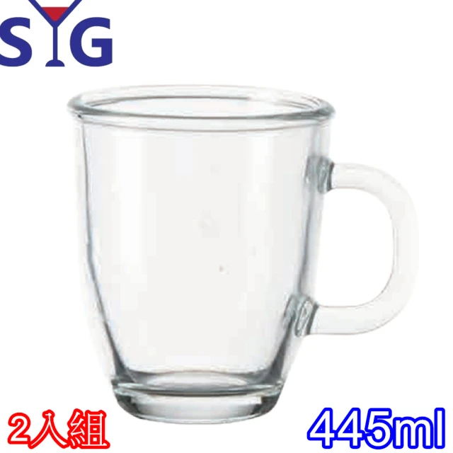 【SYC】透明玻璃拿鐵杯-445cc(二入組)