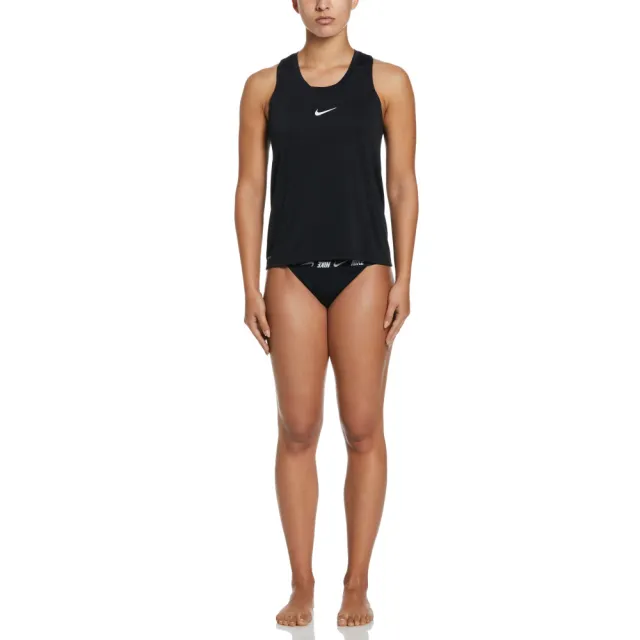 【NIKE 耐吉】SWIM 女泳裝 背心 黑 NESSD349-001