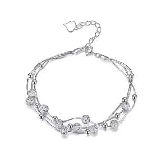 【ides 愛蒂思】情人送禮  輕珠寶時尚設計手環手鍊/三層轉運珠