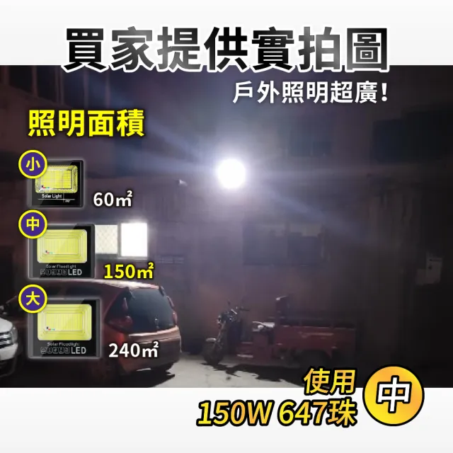 【DTAudio】太陽能投射燈 150W(0電費 免充電 防雷雨 智能光控 遠距遙控 防爆玻璃 感應燈 照明燈)