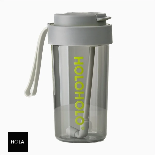 【HOLA】HOLOHOLOJUMP CUP 跳跳吸管杯 600ml 獨家灰