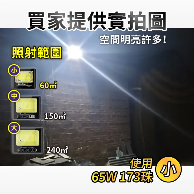 太陽能投射燈 65W(0電費 免充電 防雷雨 智能光控 遠距遙控 防爆玻璃 感應燈 照明燈)