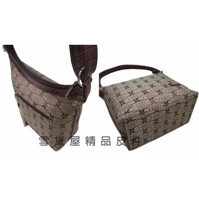 【SNOW.bagshop】雙11 真皮 水餃包中容量主袋內(真皮包包 二隔層二拉鍊暗袋可肩背斜側背進口緹 