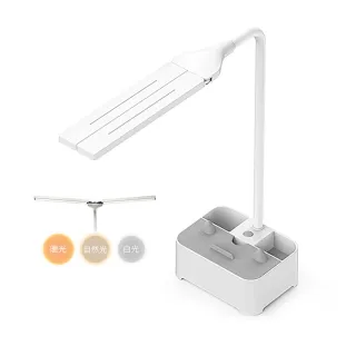 【kingkong】LED觸控式雙頭護眼檯燈 USB充電桌面檯燈(筆筒燈 手機支架)