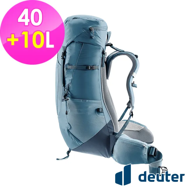 【deuter】AIRCONTACT LITE拔熱式透氣背包40L+10L(3340123霧藍/長途登山包/自助背包客/休閒旅遊包)