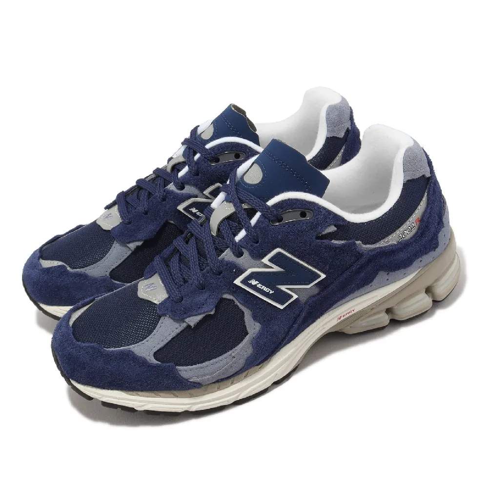 NEW BALANCE】休閒鞋2002R 男鞋女鞋海軍藍麂皮反光緩震復古破壞