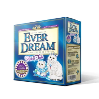 【EVER DREAM】韓國藍貓 草本清香紫標 9KG 2盒入(速凝結貓砂/貓砂/礦砂/膨潤土砂/低粉塵)
