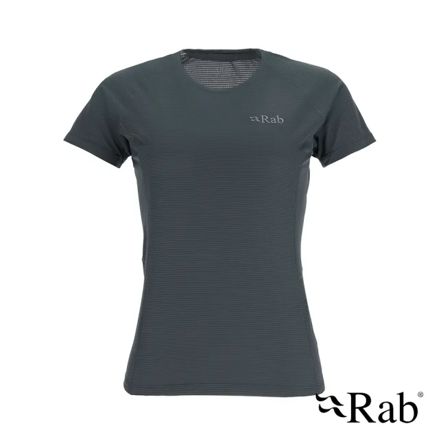 【RAB】Sonic Tee Wmns 短袖透氣排汗衣 女款 鯨魚灰 #QBL02