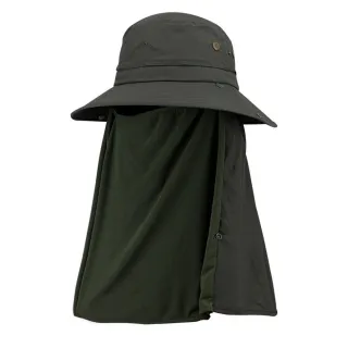 【米蘭精品】現貨+預購 防曬帽漁夫帽(可拆卸披肩面罩短簷男女帽子父親節禮物4色74dx7)