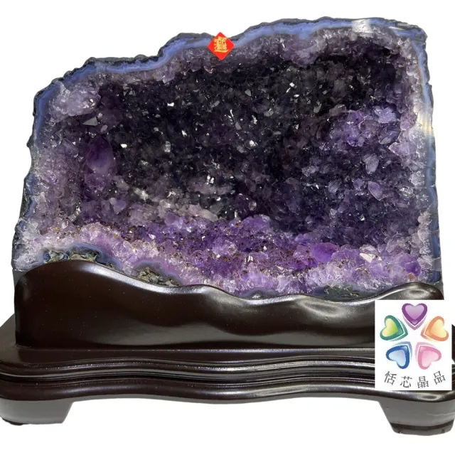 恬芯晶品】巴西土型紫鈦紫晶洞7.4KG新居財位擺設MA30(紫水晶洞開運水晶