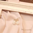 【焦糖小姐 Ms caramelo】925純銀鍍K黃 鋯石耳環(貝珠耳環)