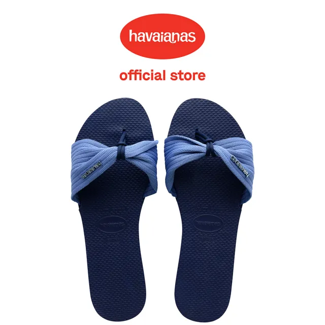 【havaianas 哈瓦仕】平底涼鞋 女鞋 拖鞋 You St Tropez Basic 藍 4146086-0555W(哈瓦士)