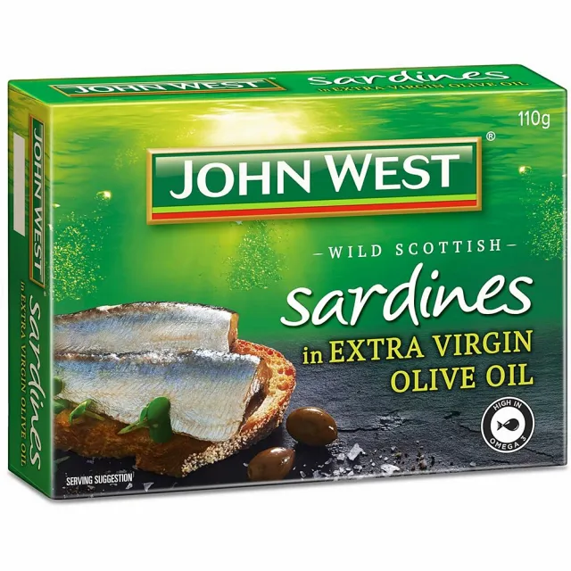 【澳洲JOHN WEST】油漬沙丁魚110G(沙拉 料理 義大利麵 早餐)