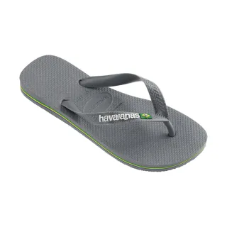 【havaianas 哈瓦仕】拖鞋 男鞋 女鞋 夾腳拖 國旗 Brasil Logo 銀灰色 4110850-5002U(哈瓦士)