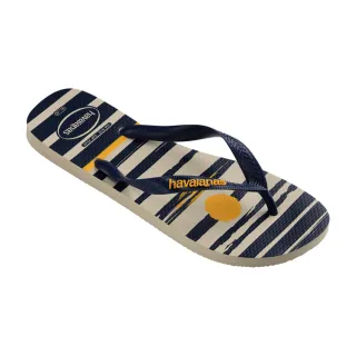 【havaianas 哈瓦仕】拖鞋 男鞋 夾腳拖 Top Nautical 米色 4137126-8009M(哈瓦士)