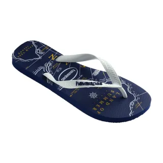 【havaianas 哈瓦仕】拖鞋 男鞋 夾腳拖 Top Nautical 蔚藍色 4137126-3525M(哈瓦士)