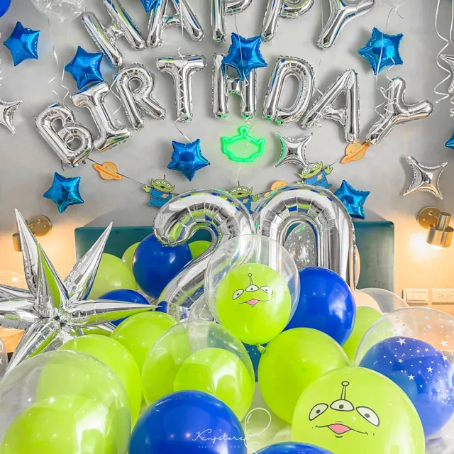 【KNJSTORE】三眼怪生日派對氣球套餐(生日氣球/派對/三眼怪)