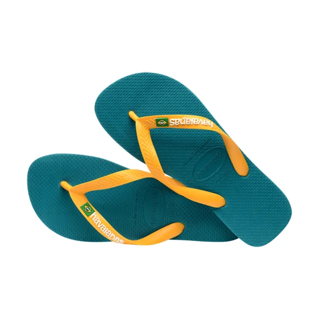 【havaianas 哈瓦仕】拖鞋 男鞋 女鞋 夾腳拖 國旗 Brasil Logo 綠色 4110850-1832U(哈瓦士)