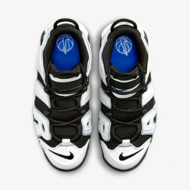 NIKE 耐吉】籃球鞋女鞋大童運動鞋包覆緩震AIR MORE UPTEMPO GS 黑白