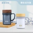 【IKUK 艾可_2入組】真陶瓷內膽保溫杯500ml+陶瓷保溫手把咖啡杯410ml(飲品不質變)(保溫瓶)