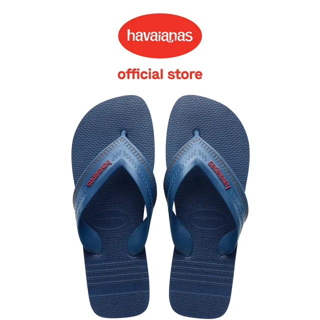 【havaianas 哈瓦仕】拖鞋 男鞋 夾腳拖 寬帶 條紋 Hybrid Be 藍 4145752-2664M(哈瓦士)