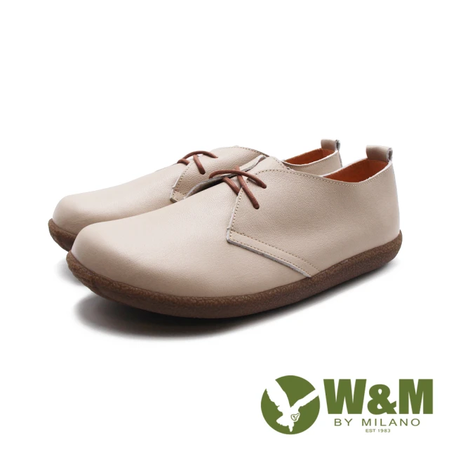 W&M 女 金YY圓頭平底樂福鞋 女鞋(卡其)好評推薦