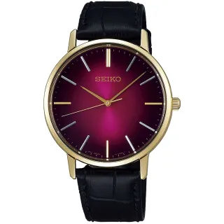 【SEIKO 精工】城市時尚女錶-漸層酒紅紫(SCXP128J)