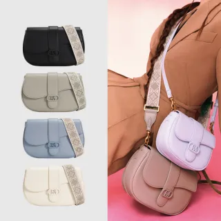 【ROBINMAY】赫本軌跡斜背包-L(波浪弧紋/半圓馬鞍包/多色任選)